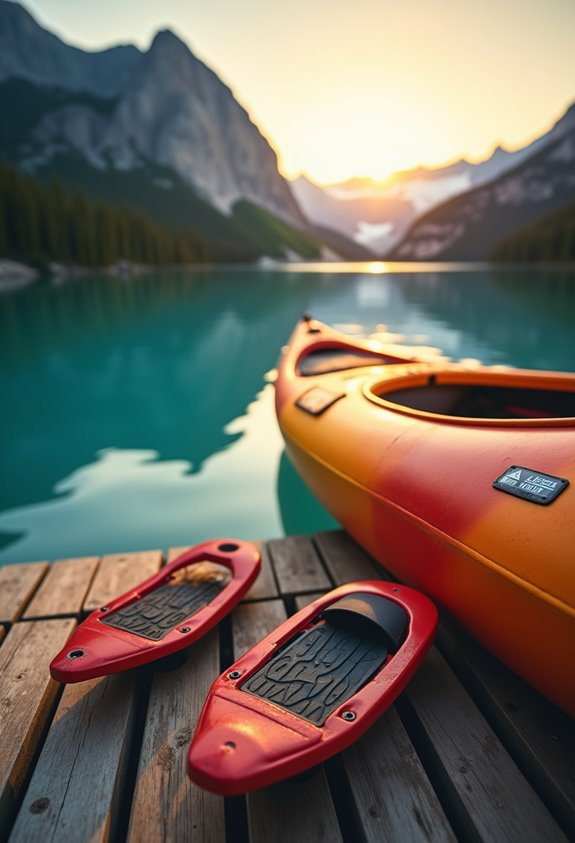 comfortable kayak foot pegs