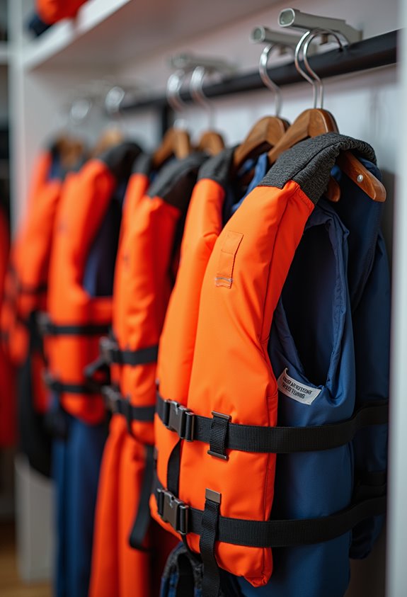 different life vest storage