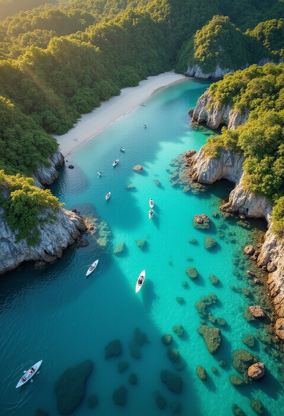 kayaking pristine coral reefs