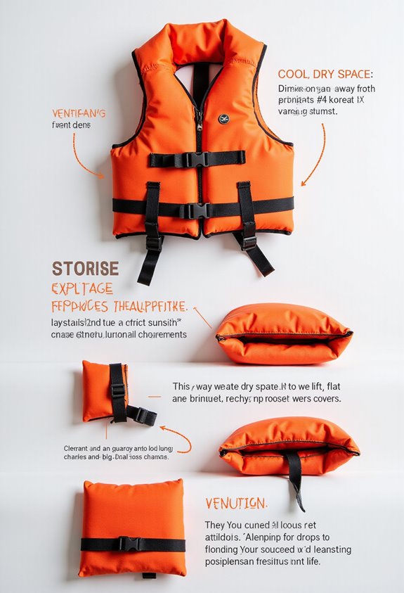 proper life vest storage