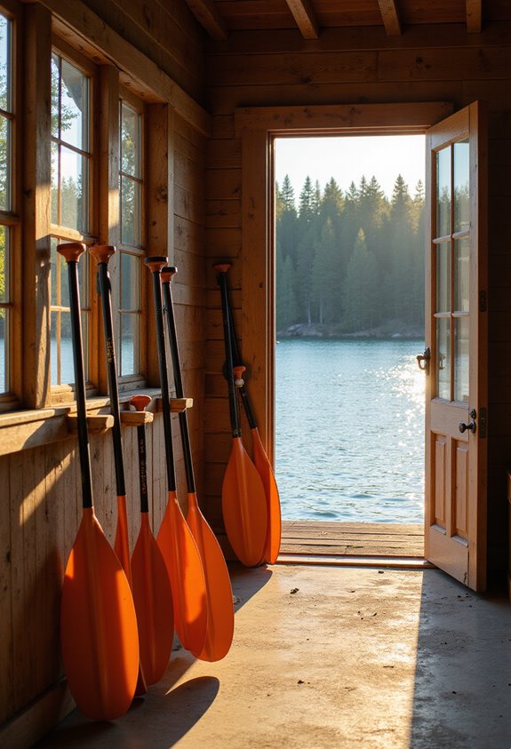 proper paddle storage locations